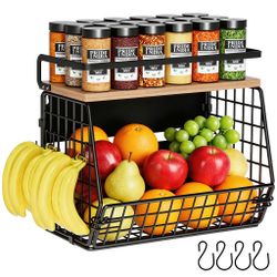 Heavy-Duty Magnetic Storage Basket with Wood Lid – New/Complete