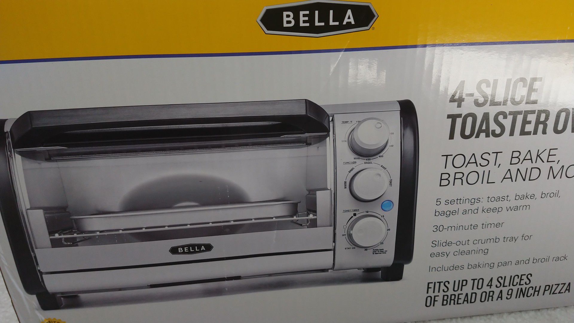 Bella 4 slice toaster oven