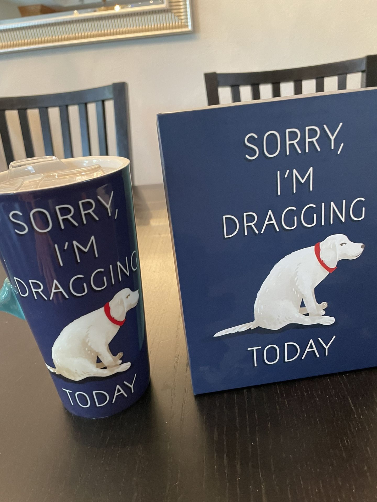 “Sorry I’m Dragging Today” 17 Oz Travel Mug And Gift Box