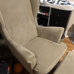 Beige Wingback Chair - IKEA Strandmon