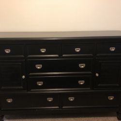All Black Hardwood Dresser 