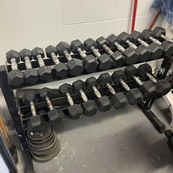 Hex Dumbbell Weight Set