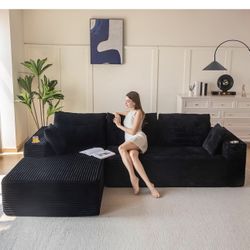 New in a sealed box MAXYOYO 104" Modular Sectional Couch with L-Shape Chaise, Modern Boneless Couch for Living Room, Sofa in A Box, Oversized Sofa Sle