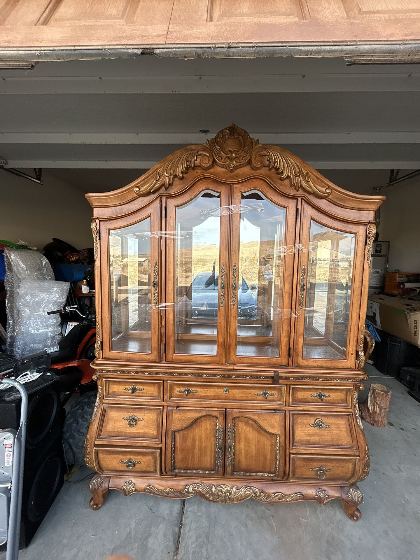 wooden hutch with Mirror