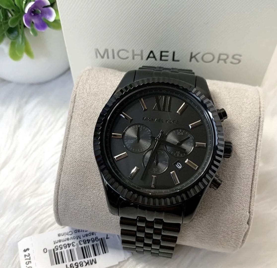 MICHAEL KORS Matte Black Oversized Watch- Like New Only Work Once
