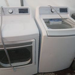 Lg Washer And Dryer Set Electric Topload 