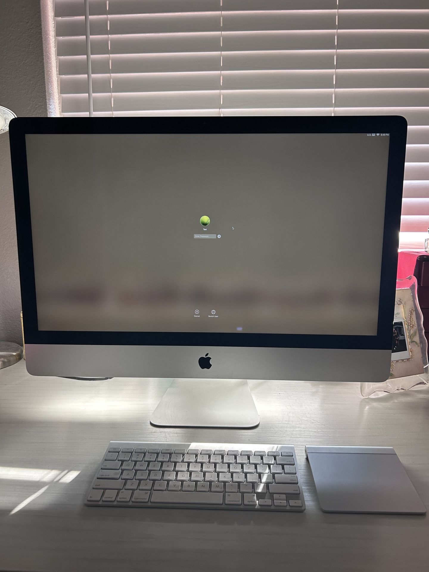 Apple Desktop With Keyboard And