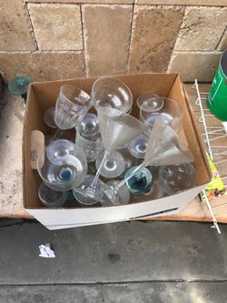 Cockatail cups about 25 different sizes $15
