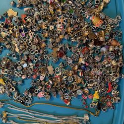 Pandora Style Charms lot Includes 11 Bracelets