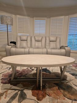 Gray Electeic Recliner Set