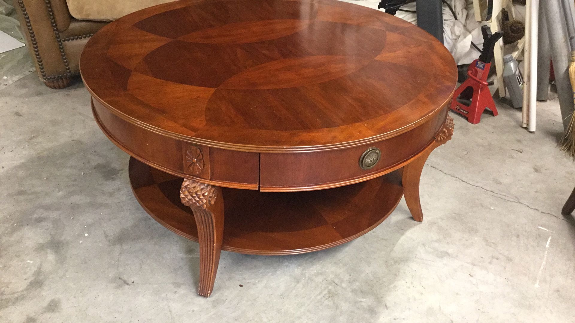Coffee Table With 2 Drawers And Bottom Shelf