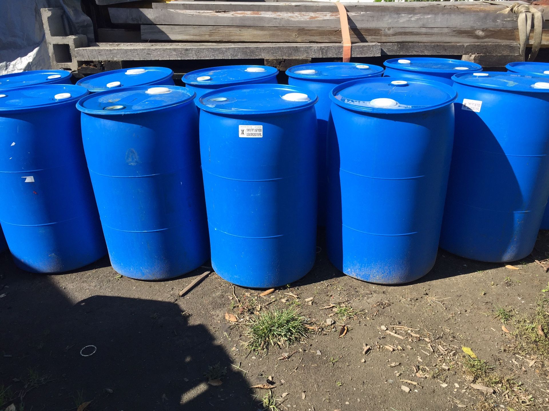 55 Gallon Plastic Drums