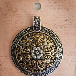 Gold, Silver tone  Celtic Rose Pendant