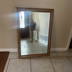 Beautiful Wood Frame Mirror