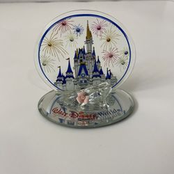 Disney WDW Cinderella Glass Slipper & Castle w/ Colored Rhinestone Fireworks