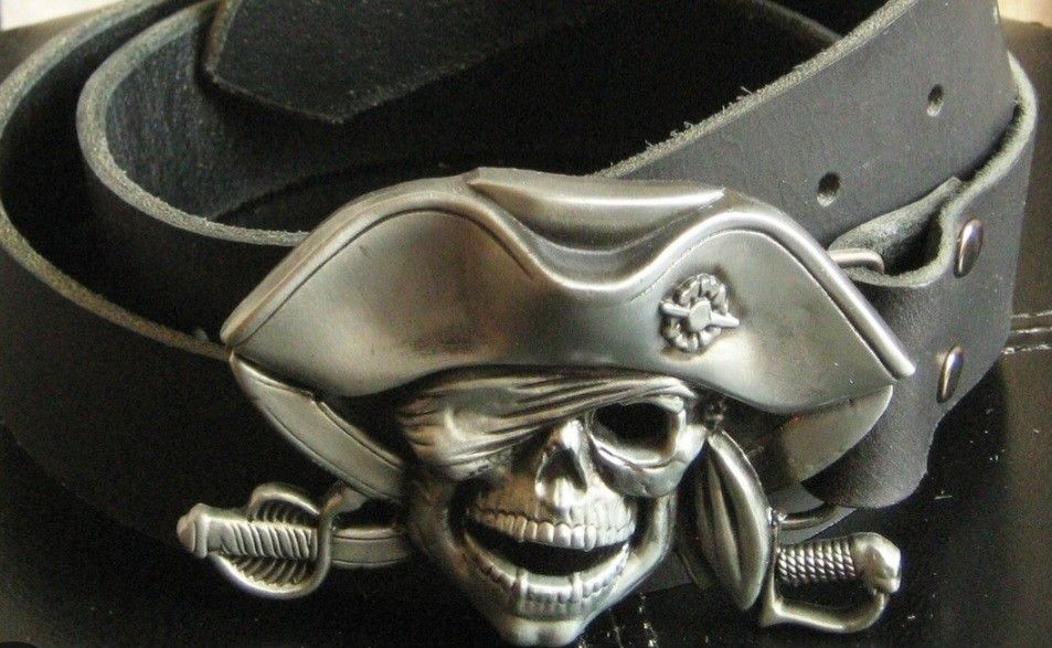 Pirate Belt Buckle SHIPPING AVAILABLE