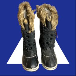 Paris Blues New w Tag Faux Fur Lined Mid-Calf Winter Boots Wm 6