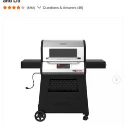 Brand New Gas Digital Grill in Black with Stainless Steel Front Panel and Lid