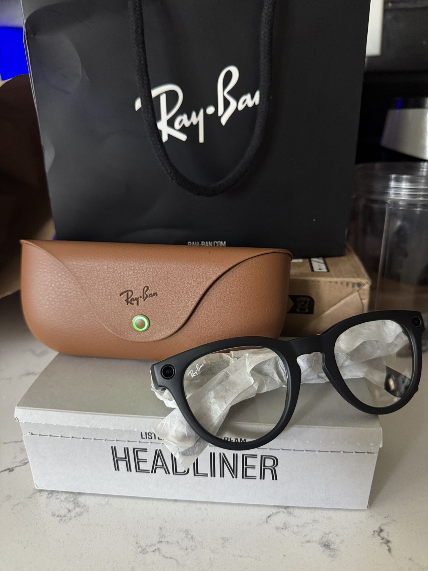 Ray-Ban Meta Skyler Smart Glasses – Black Matte (50-22) Transitions– Brand New