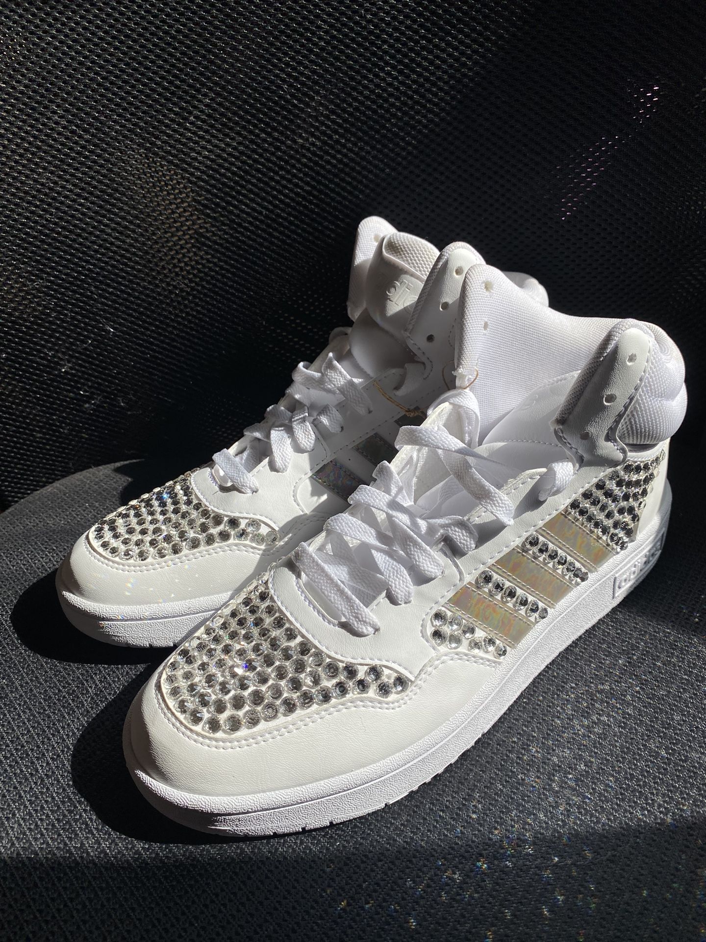 Authentic Swarovski Crystal Adidas Sneakers Custom Woman’s Size 7