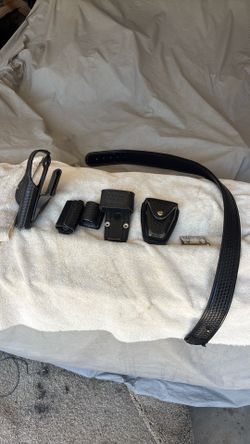 Law enforcement belt,gun holster and accessories