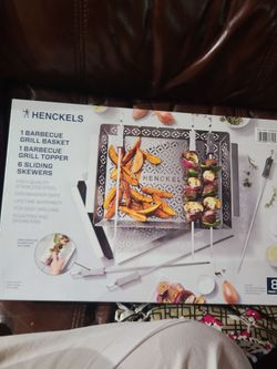 Henckels 8piece BBQ Stainless Steel tray and skewers set