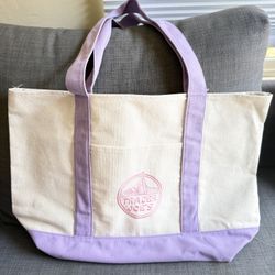 Large Trader Joe’s Canvas Tote Bag - Purple