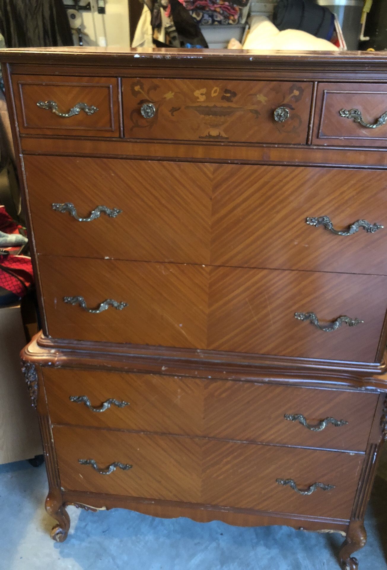 Antique dresser 54” tall x32” x 18”