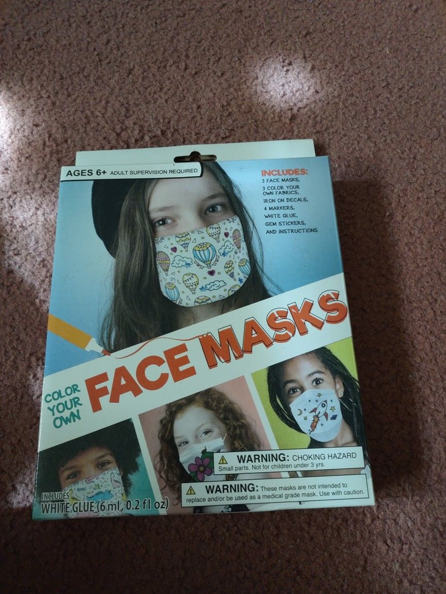 Kids Design Your Own Face Masks