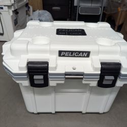 New 30qt Pelican Cooler Ice Chest Roto Molded Hard Side Best Proof Sealed Yeti Orca Grizzly Rovr Coho Rei Camping Insulated Engel Marine Ozark Fishing