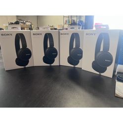 New Sony Series Wired On-Ear Headphones, Black $8 Each 