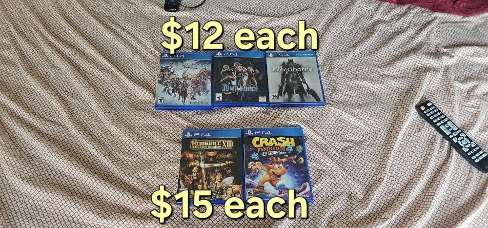 Ps4 Playstation 4 Games $12 $15 Each