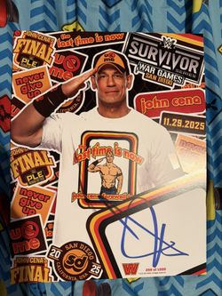 WWE John Cena Poster Autograph Final PPV San Diego