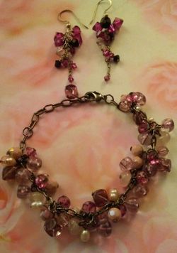 Beautiful Bracelet & Sterling Silver Earrings Set!