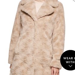 Kenneth Cole Textured Faux Fur Coat 3Xl