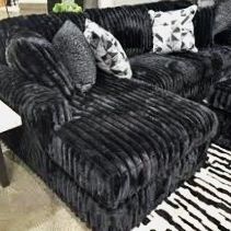 Midnight Black Sectional Sofa