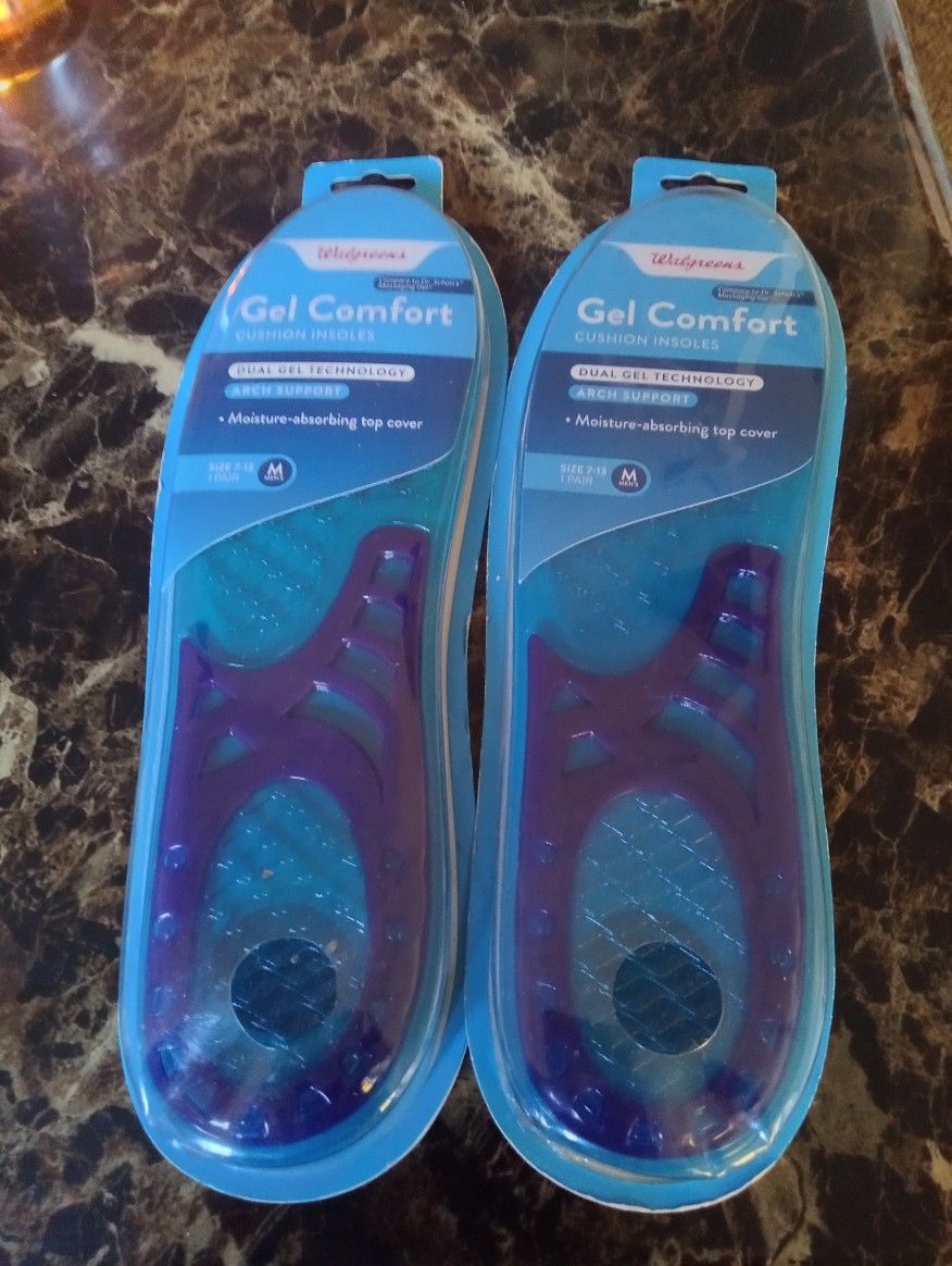 “New” Walgreens Gel Comfort Cushion Soles Size 7-13