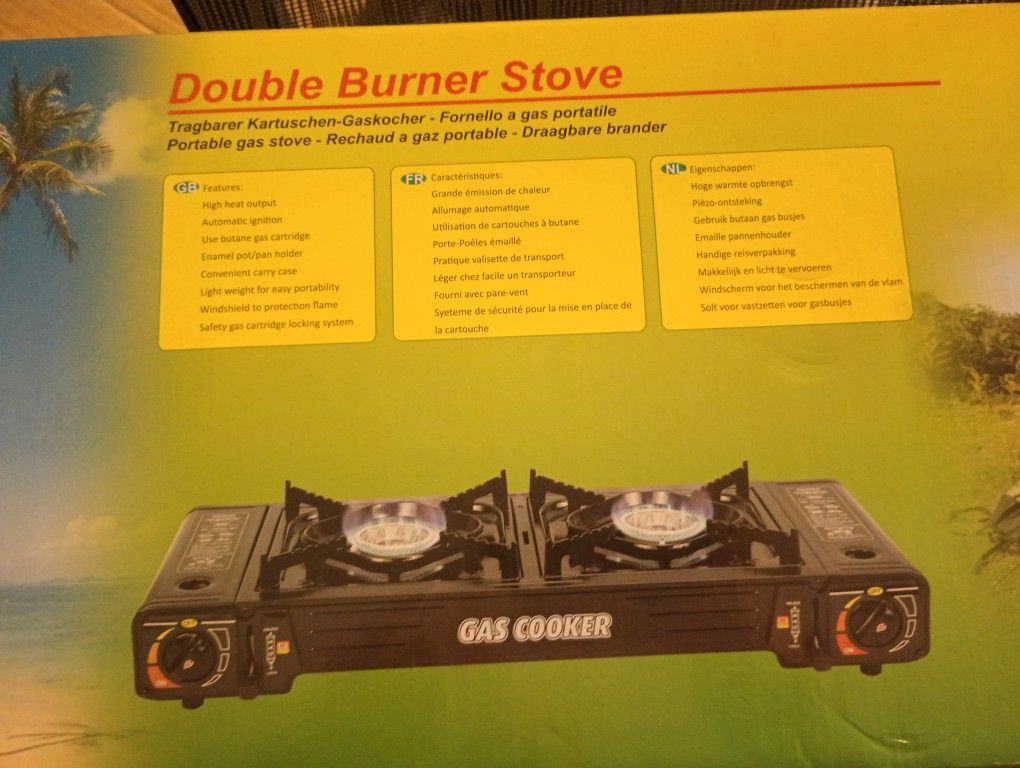 Double Burner Butane Stove New $60.00