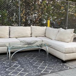 Sofa seccional / couch / beige /BUENAS CONDICIONES