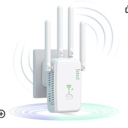 1200 Mbps WiFi Repeater Dual Band 5 GHz & 2.4 GHz WiFi Extender 2 Ethernet LAN/WAN Ports, 4 Antenna, WPS with Repeater/Router/AP Mode