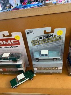 Die cast 1/64 scale 1978 Chevy Silverado 1973 Sierra Grande