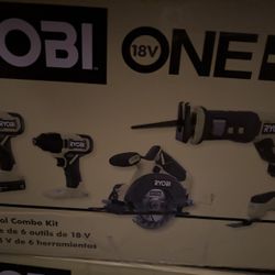 ONE+ 18V Cordless 6-Tool Combo Kit with 1.5 Ah Battery, 4.0 Ah Battery, and Charger
