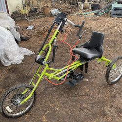 One Of A Kind Custom Tricycle, Use Arms To Pedal.