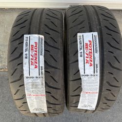 2 New Bridgestone Tires 215/45/17