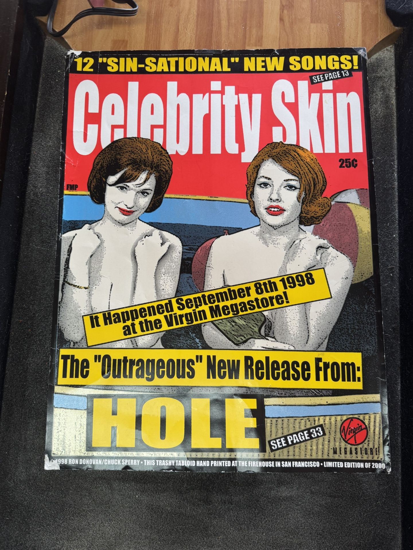 πΈ Hole β Celebrity Skin Album Release Poster (Rare Original) Courtney Love