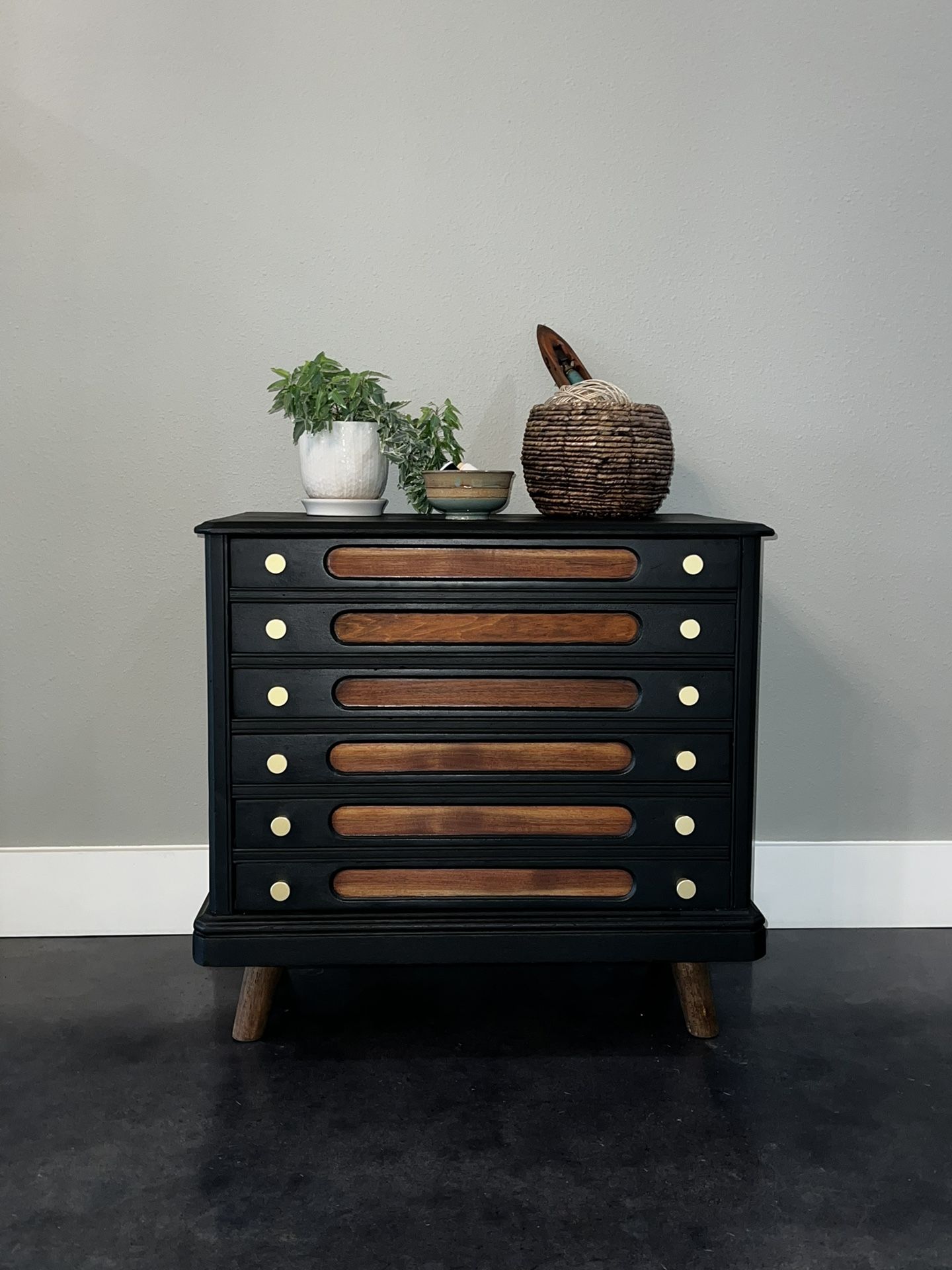 Beautiful Antique Spool Cabinet 