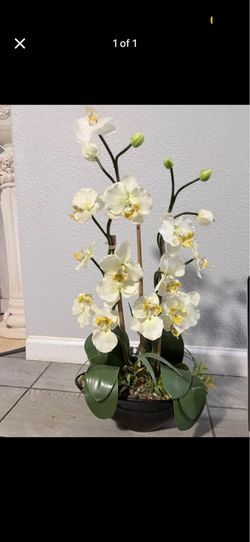 Artificial orchid flower vase