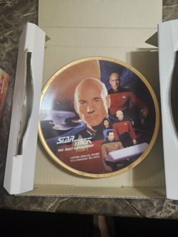 CAPTAIN JEAN-LUC PICARD Star Trek The Next Generation Plate Hamilton 1994