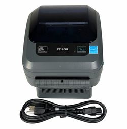 Zebra ZP450 USB/Serial Direct Thermal Label Printer with Cord - ZP(contact info removed)-0006A