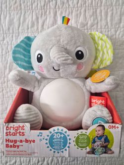 Bright Starts Hug-a-bye Baby Musical Light Up Elephant Toy 0M+